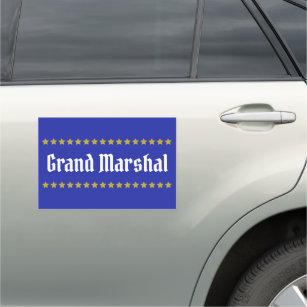 Parade Grand Marshal Schild mit goldenen Sternen Auto Magnet