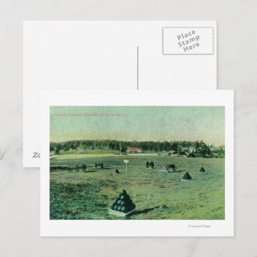 Parade Grounds View bei Presidio Postkarte (Vorne/Hinten)