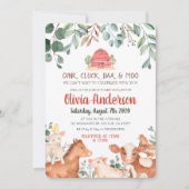 Parade Kinderdusche für Landtiere Einladung (Vorderseite)