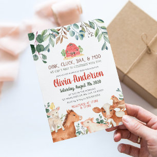 Parade Kinderdusche für Landtiere Einladung