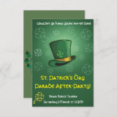 Parade-Party! St Patrick Tageseinladungen Einladung (Vorne/Hinten)