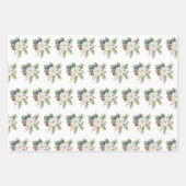 Parade von Poinsettias Wrapping Paper Geschenkpapier Set (Vorderseite)