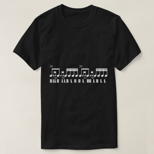 Paradiddle Musical Note Drum Percussionist Drummer T-Shirt (Design vorne)