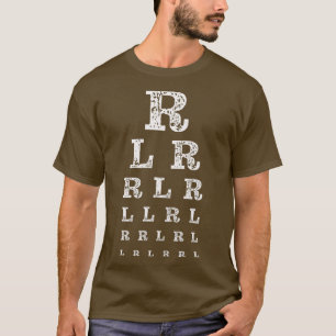 Paradiddle trommel Majors Drummer Eye Chart T-Shirt