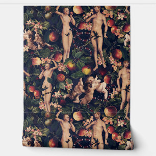 Paradies - Adam & Eve im Garten von Eden Tapete