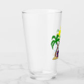 Paradies am Strand / Palmen Bäume Glas Tumbler (Rechts)