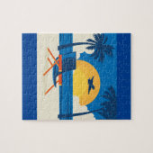 Paradies am Strand und Palmen Puzzle (Horizontal)