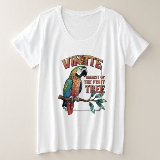 Paradies auf einer Fruchtzweigung Große Größe T-Shirt (Design vorne)