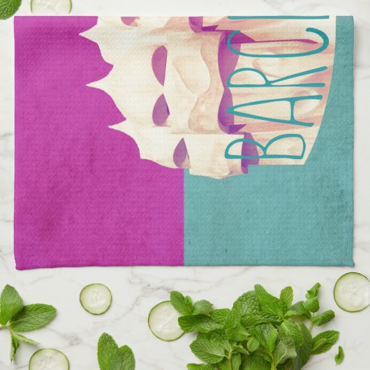 Paradies Barcelonas Gaudi Geschirrtuch (Gefaltet)