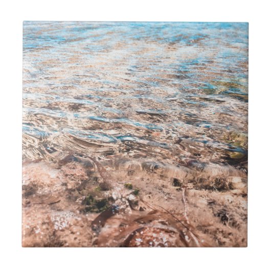 Paradies Blauer Ozean Fliese (Vorderseite)