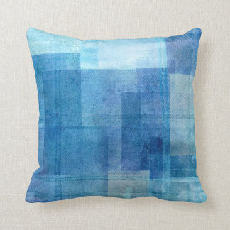 "Paradies-" blaues abstraktes Kissen