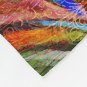 Paradies Blumen Vogel Phönix Flammen Kunst Fleecedecke (Ecke)