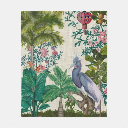 Paradies Chinoiserie Fleecedecke (Vorderseite)