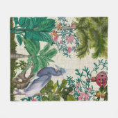 Paradies Chinoiserie Fleecedecke (Vorderseite (Horizontal))