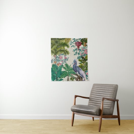 Paradies Chinoiserie Wandteppich (Beispiel)