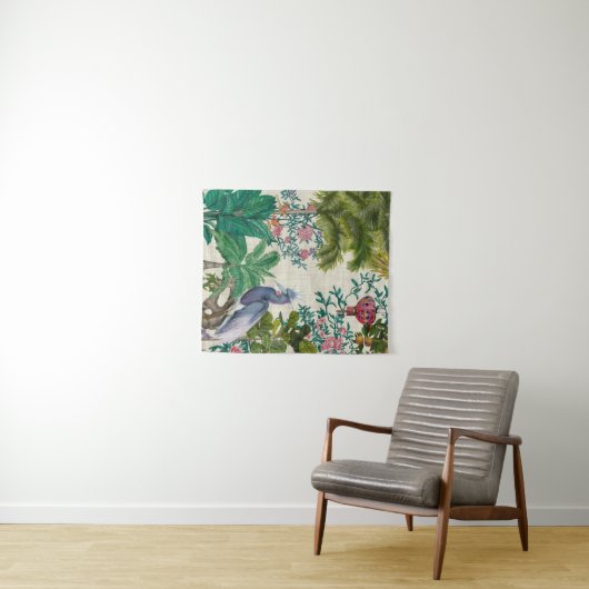 Paradies Chinoiserie Wandteppich (Beispiel (Horizontal))