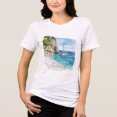 Paradies der Côte d'Azur Tri-Blend Shirt (Vorderseite)