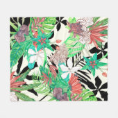 Paradies der Flora II Fleecedecke (Vorderseite (Horizontal))