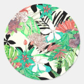 Paradies der Flora II Runder Aufkleber (Vorderseite)