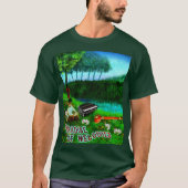 Paradies der Melodien mit Grün und See T-Shirt (Vorderseite)