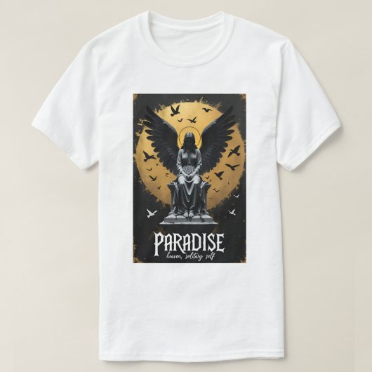 Paradies Einsamer Engel Kunst T-Shirt (Design vorne)