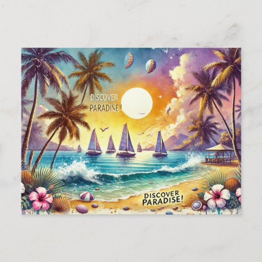 Paradies entdecken postkarte (Vorderseite)