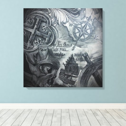 Paradies erwartet Leinwand (Insitu (Holzboden))