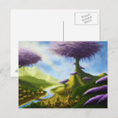 Paradies Fantasy Landschaft Postkarte (Vorne/Hinten)