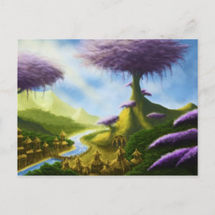 Paradies Fantasy Landschaft Postkarte