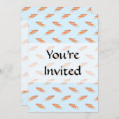 Paradies-Fisch-Muster auf Blau Einladung (Vorne/Hinten)