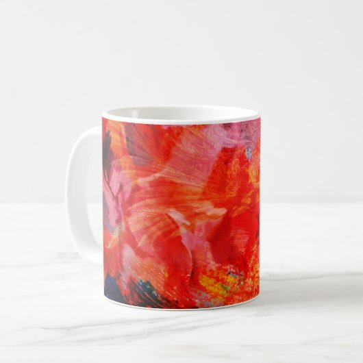 Paradies Floral Bird Phoenix Flammkunst Kaffeetasse (Vorderseite Links)