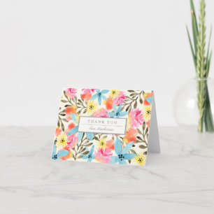 Paradies Floral Print Dankeskarte