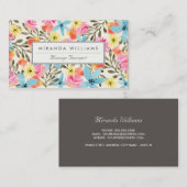 Paradies Floral Print Visitenkarte (Vorne/Hinten)