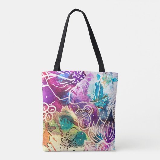 Paradies Floral Tote Beutel Tasche (Rückseite)