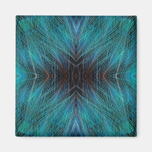 Paradies-Fraktal-Federdesign Magnet (Vorne)