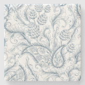 Paradies für Blaue und Weiße Ananas Steinuntersetzer (Vorderseite)