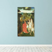 Paradies für den symbolischen Brunnen Leinwanddruck (Insitu (Holzboden))