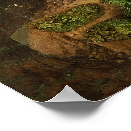 Paradies für den symbolischen Brunnen Poster (Ecke)