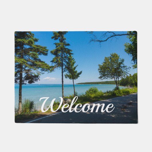 Paradies für Lago Shore Drive Willkommen Doormat Fußmatte (Vorderseite)