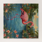 Paradies für Rosa Flamingo Puzzle (Horizontal)