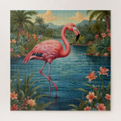 Paradies für Rosa Flamingo Puzzle (Vertikal)