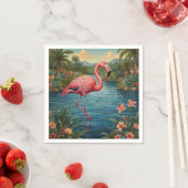 Paradies für Rosa Flamingo Serviette (Beispiel)