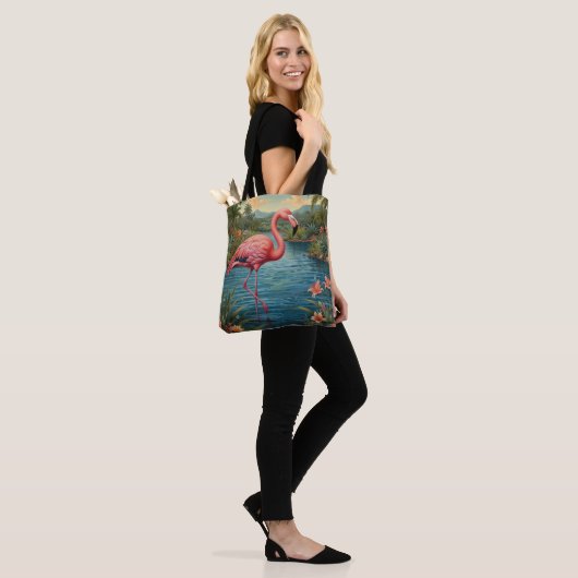 Paradies für Rosa Flamingo Tasche (Am Model)