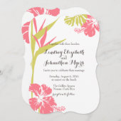 Paradies für tropische Blume - Einladung (Vorne/Hinten)