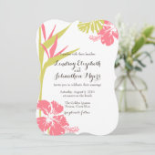 Paradies für tropische Blume - Einladung (Stehend Vorderseite)