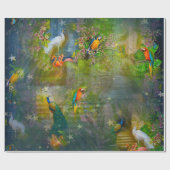 Paradies für tropische Flora und Fauna Geschenkpapier (Flach)