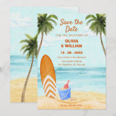 Paradies für Wasserfarbenen Save The Date (Vorne/Hinten)