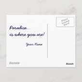 Paradies… Geburtstags-Karte Postkarte (Rückseite)