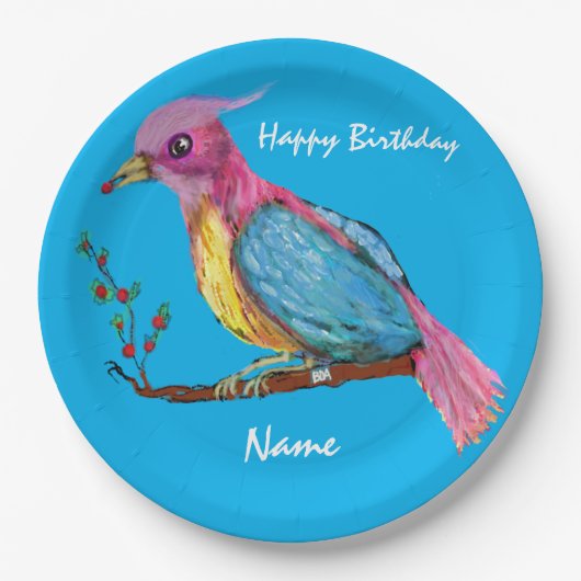 Paradies Geburtstagsfeier Pappteller (Vorderseite)