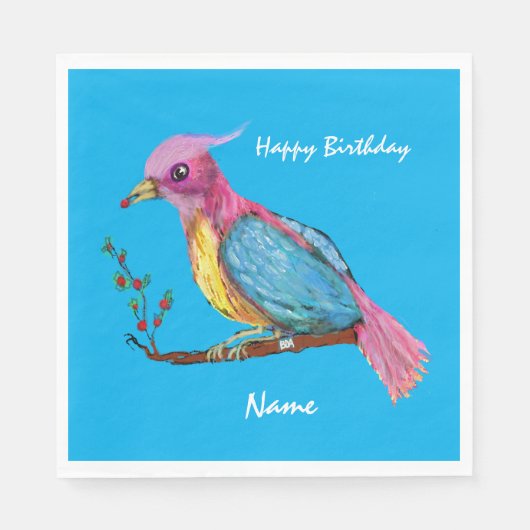 Paradies Geburtstagsfeier Serviette (Vorderseite)